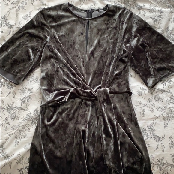 Silver Velvet Dress - Picture 1 of 6